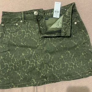 Green Camo mini skirt